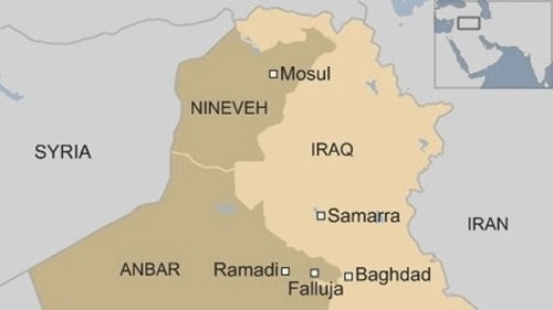 Iraq mở chiến dịch giành lại Mosul từ IS. Đồ họa: BBC.