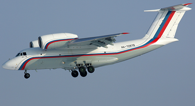 Một chiếc máy bay vận tải quân sự An-72 của Nga. Nguồn: Tass