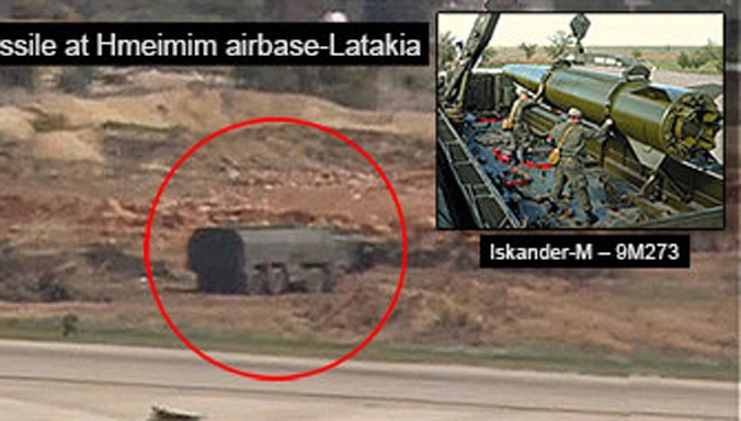Tên lửa Iskander-M của Nga tại Syria. Ảnh: Debka.