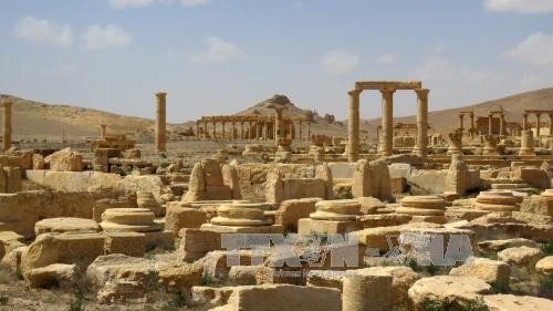 Một góc thành phố cổ Palmyra ngày 27/3. Ảnh: AFP/TTXVN.