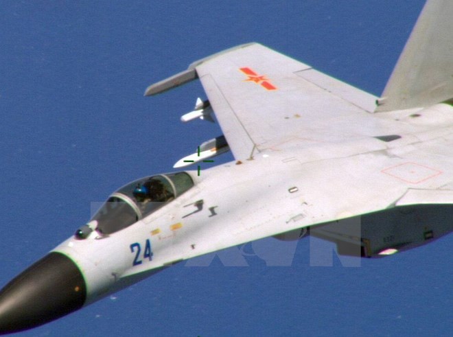 Máy bay chiến đấu Trung Quốc. (Nguồn: AFP/TTXVN)