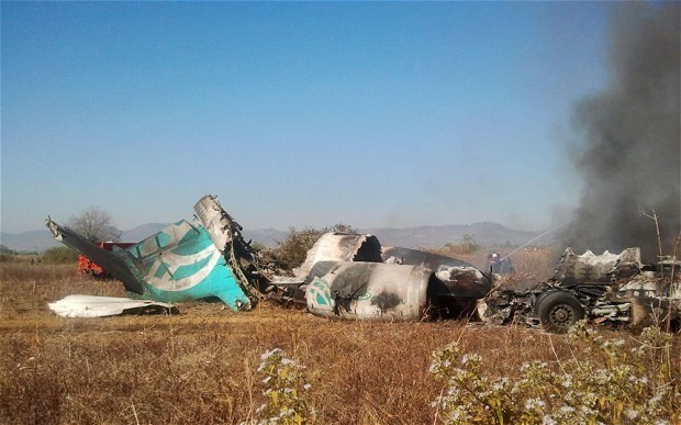 Một vụ rơi máy bay ở Myanmar. (Nguồn: Telegraph)