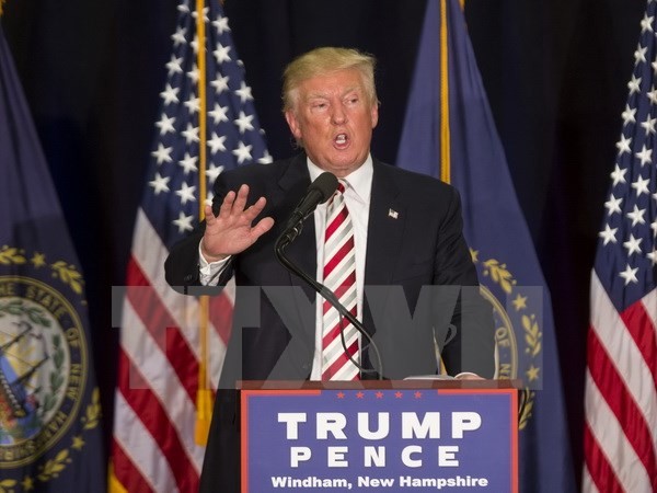 Ông Donald Trump phát biểu tại Windham, New Hampshire ngày 6/8 vừa qua. (Ảnh: AFP/TTXVN)