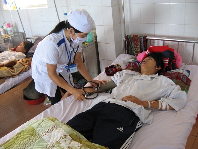 Bệnh nhân sốt xuất huyết tại bệnh viện Đa khoa Gia Lai