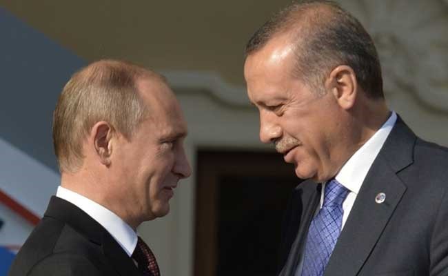 Tổng thống Nga Vladimir Putin và người đồng cấp Thổ Nhĩ Kỳ Tayyip Erdogan. (Nguồn: NDTV)