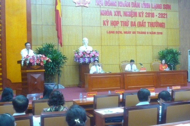HĐND tỉnh Lạng Sơn họp phiên bất thường bầu bổ sung chức danh Phó chủ tịch UBND tỉnh. Ảnh: Duy Chiến