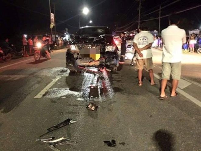 Hiện trường vụ tai nạn tại Lào