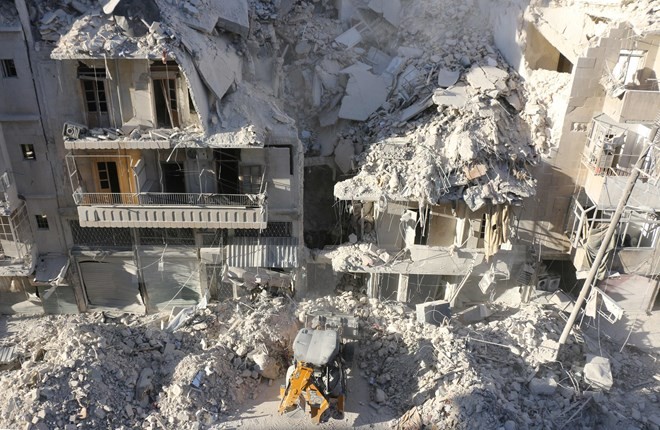 Cảnh đổ nát ở Aleppo. (Nguồn: BBC)