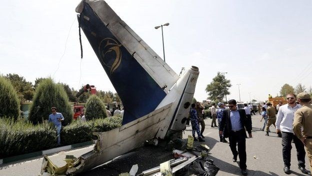 Hiện trường một vụ tai nạn máy bay ở Iran. Ảnh minh họa. Nguồn: EPA.