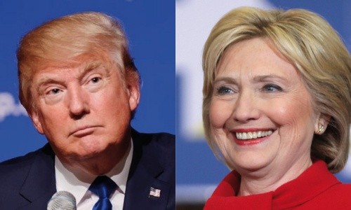 Tổng thống Mỹ đắc cử Donald Trump và ứng viên đảng Dân chủ Hillary Clinton
