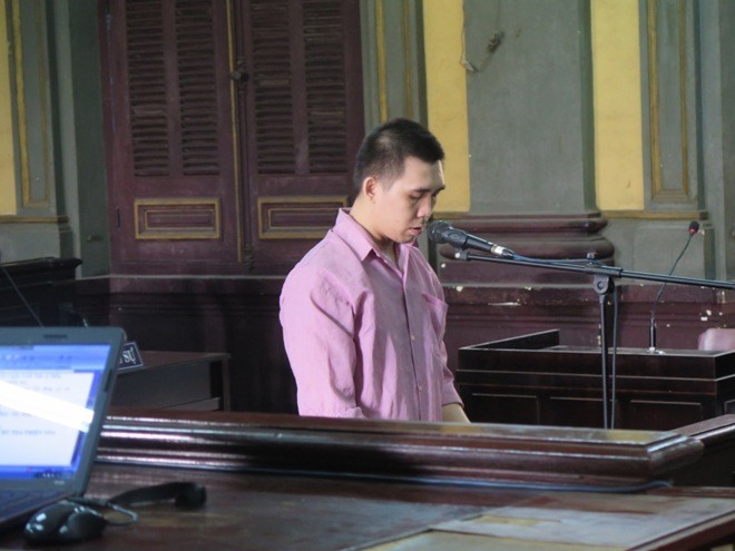 Phùng Huệ Nhơn tại phiên tòa ngày 20/2. Ảnh: Tân Châu