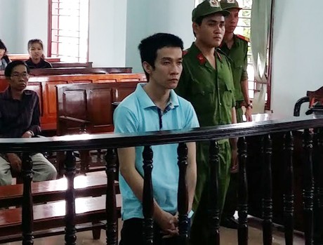 Bị can Nguyễn Thanh Giang tại phiên tòa