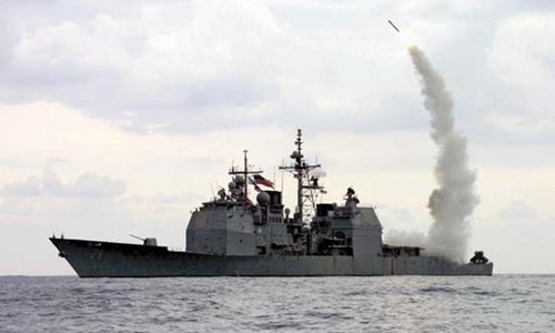Tàu Cape St. George, hải quân Mỹ, phóng tên lửa hành trình Tomahawk. Ảnh: US Navy.