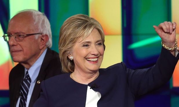 Bà Clinton đã có được chiến thắng quan trọng trước đối thủ Sanders. (Ảnh: Getty)