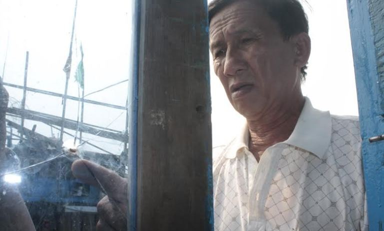 Ông Trần Sinh kể lại sự việc bị tàu Hải cảnh Trung Quốc bắn. 