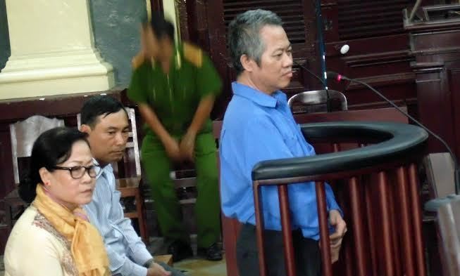 3 bị cáo tại phiên tòa chiều ngày 28/3. Ảnh: Tân Châu