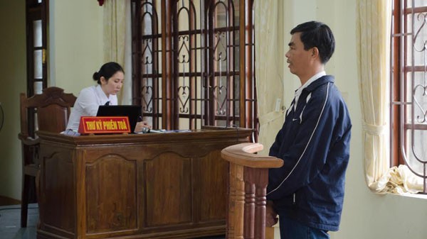 Bị cáo Nguyễn Đức Đạo tại phiên tòa.