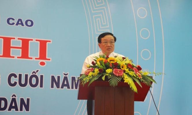 Chánh án TAND tối cáo Nguyễn Hòa Bình tại Hội nghị. Ảnh: Đào Phan