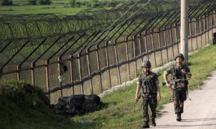 Hàng rào quân sự ở Paju, biên giới liên Triều