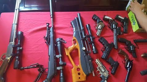 Số vũ khí thu giữ tại nhà của Vũ Quang Hùng