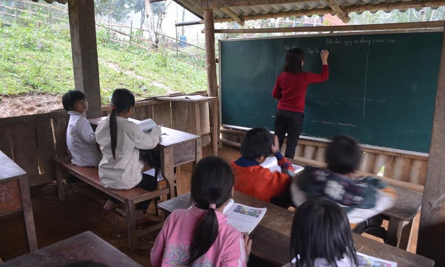 Một lớp học ở vùng rẻo cao Đakrông.