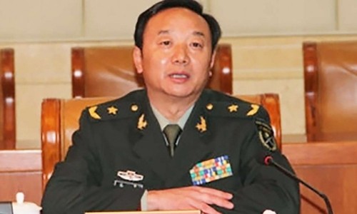 Tướng Trần Kiệt từng được Bắc Kinh cử tới Hong Kong trong lễ bàn giao về Trung Quốc năm 1997. Ảnh: SCMP.