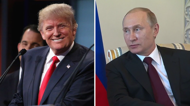 Tổng thống Mỹ đắc cử Donald Trump (trái) và Tổng thống Nga Vladimir Putin.