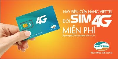 Viettel bắt đầu đổi sim 4G miễn phí