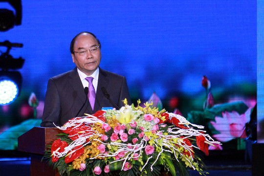 Thủ tướng Nguyễn Xuân Phúc phát biểu tại lễ kỷ niệm 20 năm Đà Nẵng là thành phố trực thuộc Trung ương.