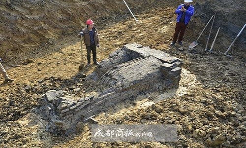 Ngôi mộ thời nhà Tống được tìm thấy ở thành phố Thành Đô, Trung Quốc. Ảnh: Youth.