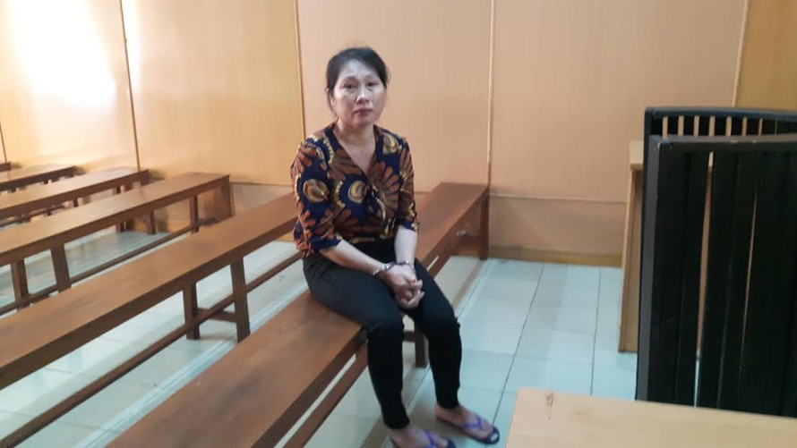 Nguyễn Thị Bình tại tòa ngày 20/2. Ảnh: Tân Châu