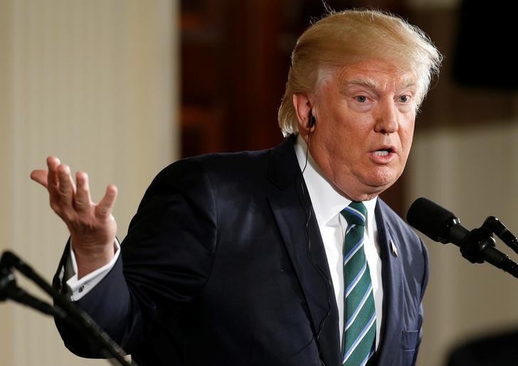 Tổng thống Donald Trump trong ngày 17/3. Ảnh: Reuters