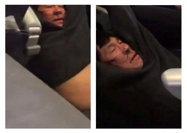 Hình ảnh ông David Dao bị nhân viên an ninh kéo lê khỏi chuyến bay của Southwest Airlines, đối tác thân thiết của United Airlines