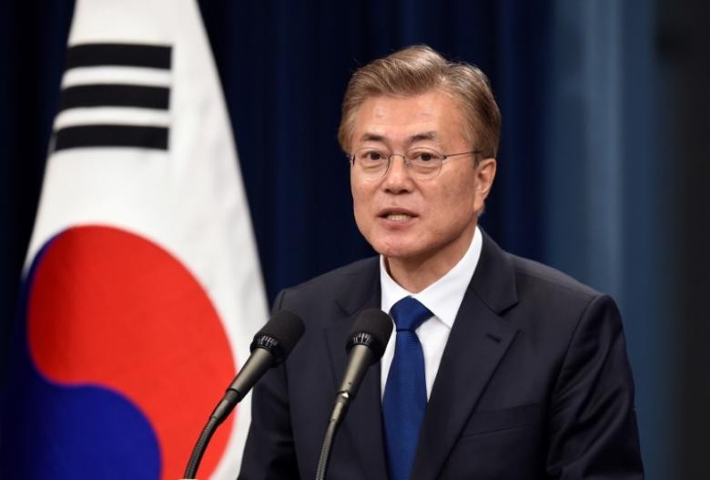 Tân Tổng thống Hàn Quốc Moon Jae-in. Ảnh: Reuters