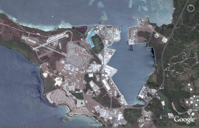 Một phần căn cứ quân sự của Mỹ trên đảo Guam.