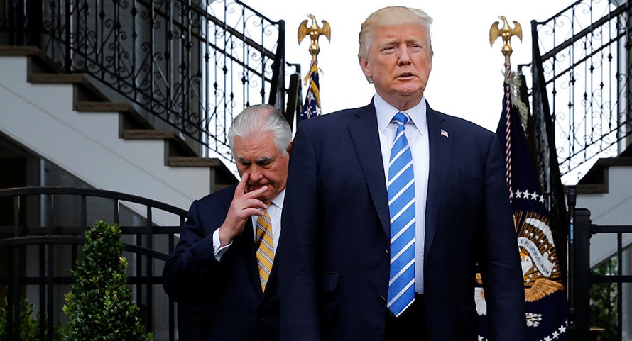 Mối quan hệ giữa Tổng thống và Ngoại trưởng Mỹ đang dần xấu đí? Ảnh: Reuters