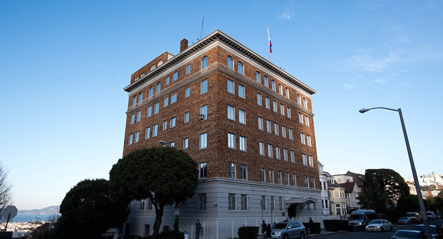 Tổng Lãnh sự quán Nga ở San Francisco. Ảnh: AFP