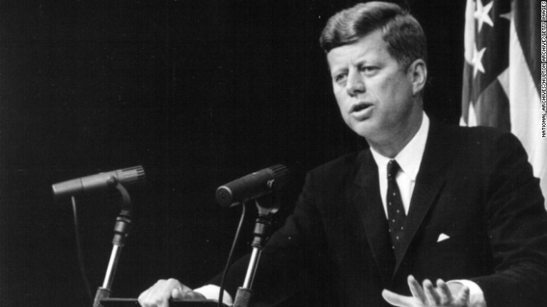Cựu Tổng thống Mỹ John F. Kennedy. Ảnh tư liệu