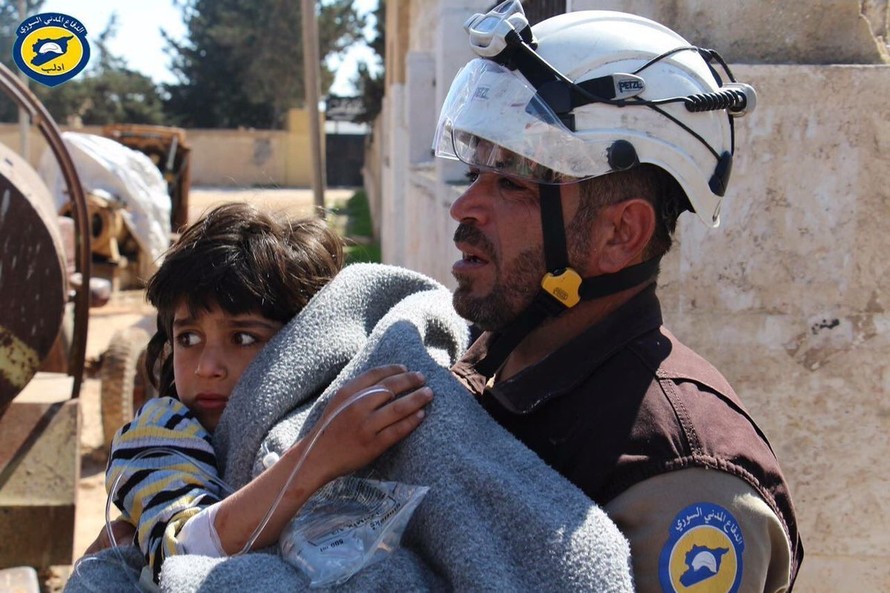 Vụ tấn công hóa học ở Khan Sheikhoun, Syria, từng gây chấn động dư luận thế giới hồi tháng 4.