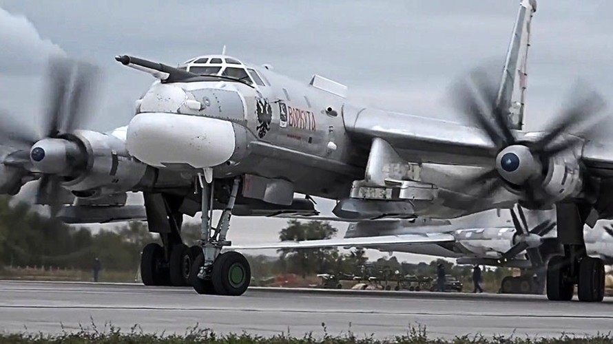 Máy bay ném bom chiến lược Tu-95MS. Ảnh: Sputnik