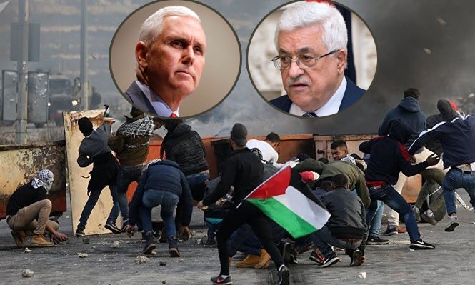 Cuộc hội đàm giữa ông Abbas (phải) và ông Pence có thể sẽ không diễn ra như dự kiến vì quyết định của Trump về Jerusalem. 