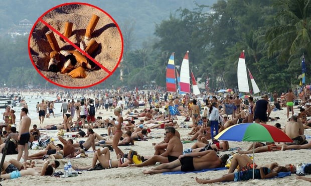 Du khách đến với các bãi biển Thái Lan sẽ không được hút thuốc. 