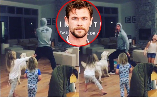 ‘Thần Sấm’ Chris Hemsworth nhảy theo hit của em dâu và cái kết khó đỡ