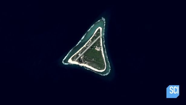 Hình ảnh vệ tinh trước đây của hòn đảo Esanbe Hanakita Kojima.