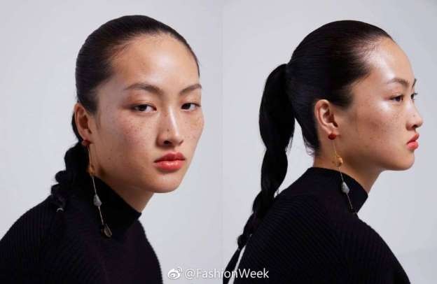 Người mẫu Li Jingwen trong bộ ảnh quảng cáo son môi của Zara.