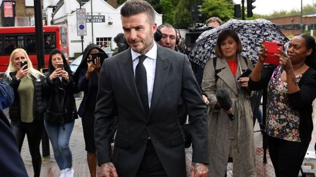 David Beckham phải hầu tòa vì vi phạm giao thông. Ảnh: AFP