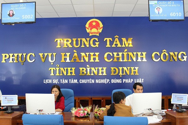 Trung tâm Phục vụ hành chính công tỉnh Bình Định. Ảnh: VTC News