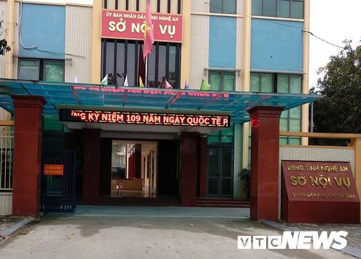 Sở Nội vụ Nghệ An - nơi ông Nguyễn Thanh Hoàng sẽ giữ chức PGĐ Sở Nội vụ từ 1/7/2020. Ảnh: VTC News