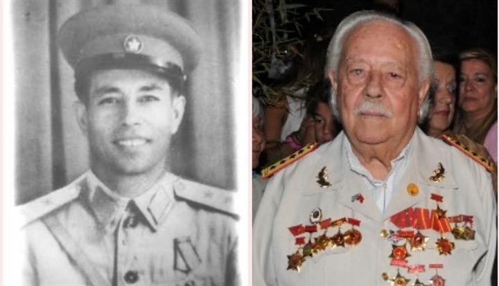 Anh hùng Lực lượng Vũ trang Nhân dân Việt Nam Kostas Sarantidis khi còn trong hàng ngũ quân đội Việt Nam (trái) và lúc về già. Ảnh: idcommunism