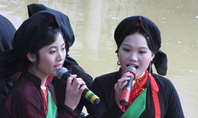 Những liền chị quan họ sẽ có một không gian biểu diễn mới tại Nhà hát dân ca quan họ Bắc Ninh Photo: Nguyễn Trường